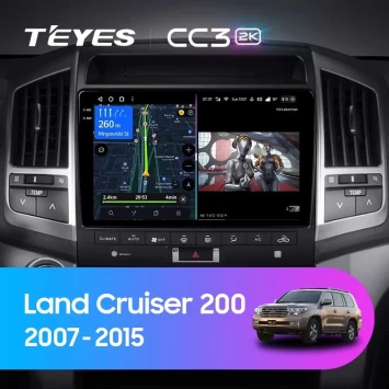 Штатная магнитола Teyes CC3 2K 4/32 Toyota Land Cruiser 11 200 (2007-2015) F3 Тип-A
