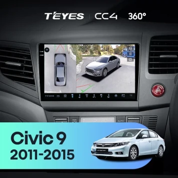 Штатная магнитола Teyes CC4 360 6/64 Civic 9 FB FK FD (2011-2015) Правый руль