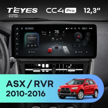 Штатная магнитола Teyes CC4 Pro 12.3" 12/256 Mitsubishi ASX 1 (2010-2016) (авто с Rockford)