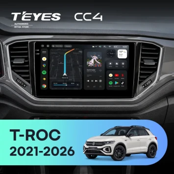 Штатная магнитола Teyes CC4 8/128 Volkswagen T-ROC (2021-2026)