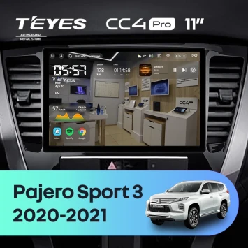 Штатная магнитола Teyes CC4 Pro 8/128 Mitsubishi Pajero Sport 3 (2020-2021) (11")