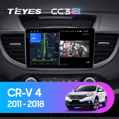 Штатная магнитола Teyes CC3 2K 4/32 Honda CR-V 4 RM RE (2011-2018) Тип-A