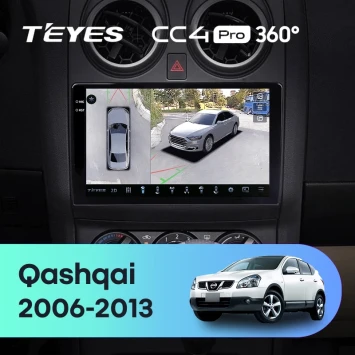Штатная магнитола Teyes CC4 Pro 360 8/128 Nissan Qashqai 1 J10 (2006-2013) F2