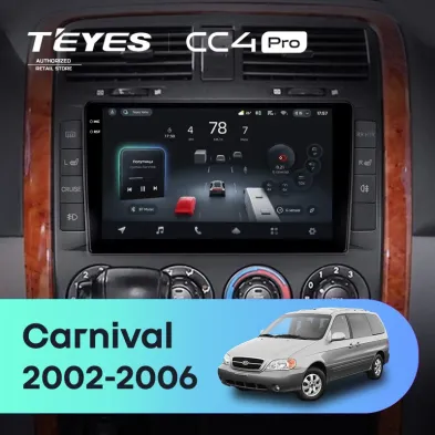 Штатная магнитола Teyes CC4 Pro 8/128 Kia Carnival UP GQ (2002-2006)