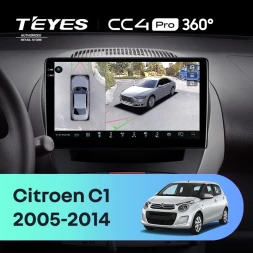 Штатная магнитола Teyes CC4 Pro 360 8/128 Citroen C1 (2005-2014)