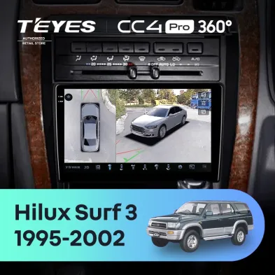 Штатная магнитола Teyes CC4 Pro 360 8/128 Toyota Hilux Surf 3 N180 (1995-2002 ) Правый руль