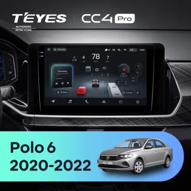 Штатная магнитола Teyes CC4 Pro 8/128 Volkswagen Polo Mk6 (2020-2022) F3