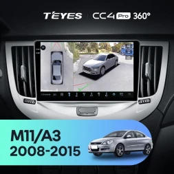 Штатная магнитола Teyes CC4 Pro 360 8/128 Chery M11 A3 (2008-2015)