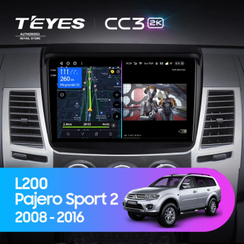 Штатная магнитола Teyes CC3 2K 360 6/128 Mitsubishi Pajero Sport 2 (2008-2016)