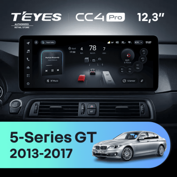 Штатная магнитола Teyes CC4 Pro 12.3" 12/256 BMW 5-Series Gran Turismo F07 (NBT) (2013-2017) Universal