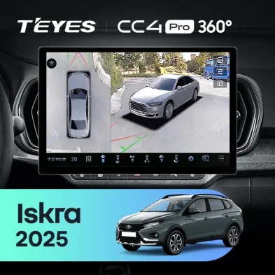 Штатная магнитола Teyes CC4 Pro 360 8/128 LADA Iskra SW Cross 2025 Тип-B (13")