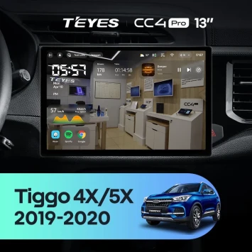 Штатная магнитола Teyes CC4 Pro 8/128 Chery Tiggo 4X 5X (2019-2020) (13")