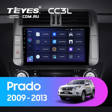 Штатная магнитола Teyes CC3L 4/64 Toyota Land Cruiser Prado 150 (2009-2013) F1 Тип-C