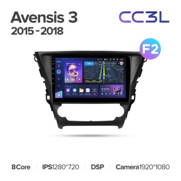 Штатная магнитола Teyes CC3L 4/32 Toyota Avensis 3 (2015-2018) F2