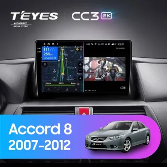 Штатная магнитола Teyes CC3 2K 4/32 Honda Accord 8 (USA) (2007-2012)