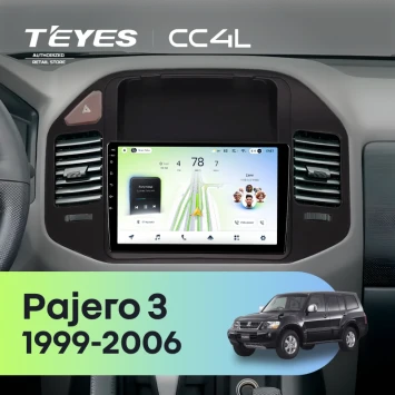 Штатная магнитола Teyes CC4L 6/64 с DTS Mitsubishi Pajero 3 (1999-2006) (черная)