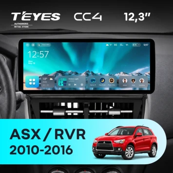 Штатная магнитола Teyes CC4 12.3" 8/128 Mitsubishi ASX 1 (2010-2016) (авто с Rockford)