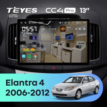 Штатная магнитола Teyes CC4 Pro 8/128 Hyundai Elantra 4 HD (2006-2012) (13")