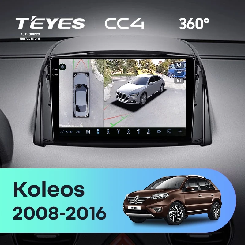Штатная магнитола Teyes CC4 360 6/64 Renault Koleos (2008-2016)
