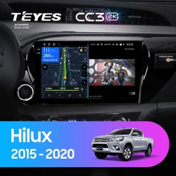 Штатная магнитола Teyes CC3 2K 6/128 Toyota Hilux Pick Up (2015-2020)