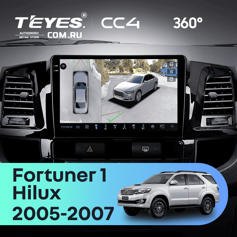 Штатная магнитола Teyes CC4 360 8/128 Toyota Fortuner (2005-2007) F2