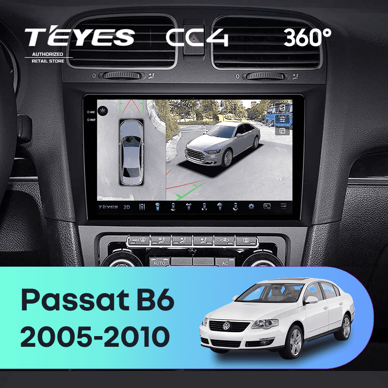 Штатная магнитола Teyes CC4 360 8/128 Volkswagen Passat B6 (2005-2010)