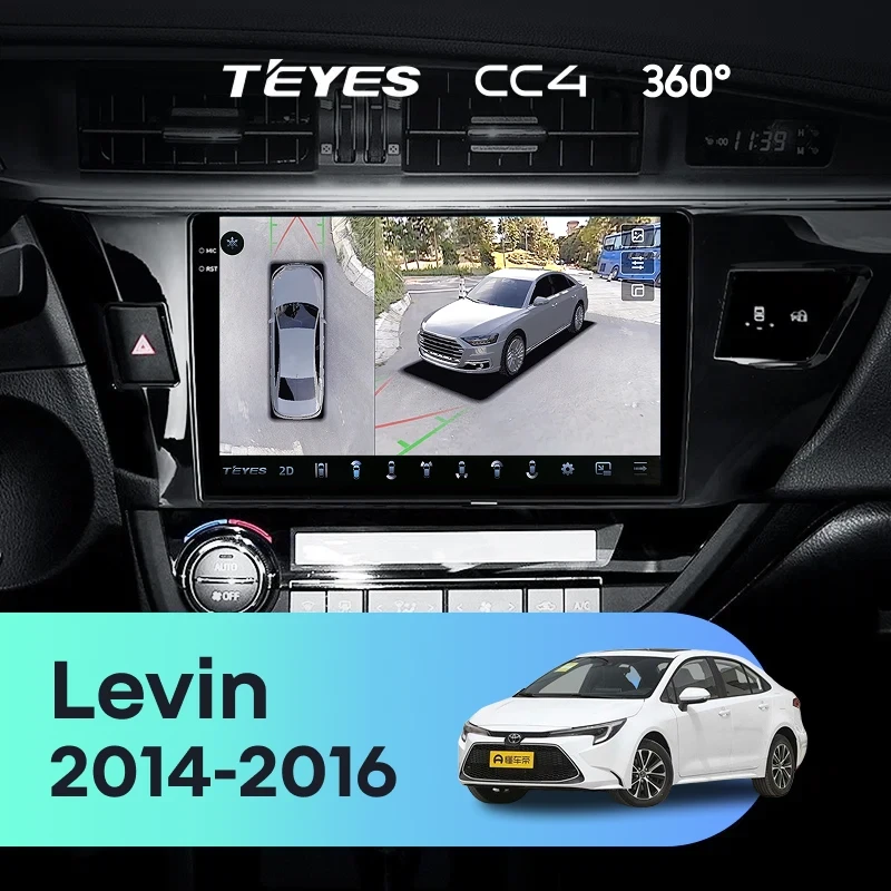 Штатная магнитола Teyes CC4 360 6/64 Toyota Levin 1 E180 (2014-2016) Тип-B