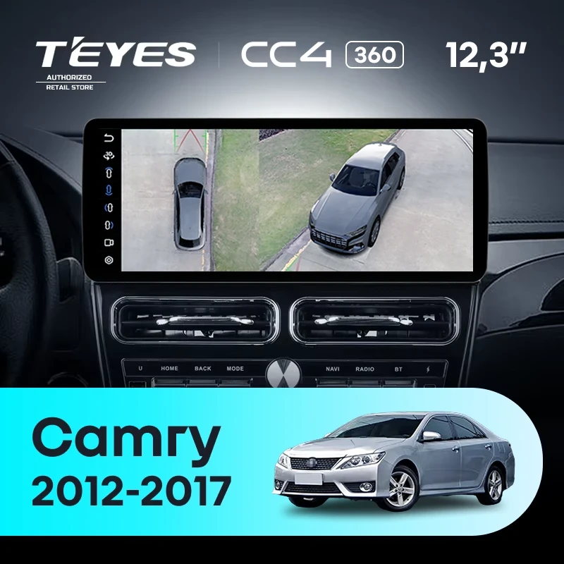 Штатная магнитола Teyes CC4 12.3" 360 8/128 Toyota Camry XV55 XV50 (2012-2017) F1