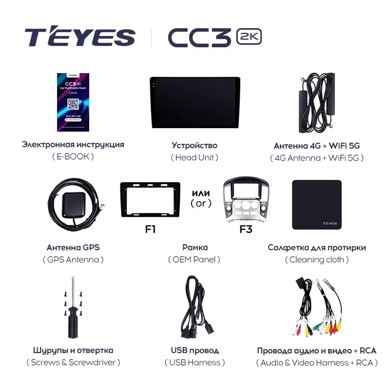 Штатная магнитола Teyes CC3 2K 4/32 Hyundai H1 TQ (2007-2015) F3