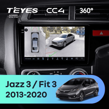 Штатная магнитола Teyes CC4 360 6/64 Honda Fit 3 GP GK (2013-2020) Тип-A Правый руль