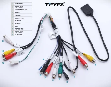 Кабель RCA + выносной SIM слот для Teyes CC2 PLUS / SPRO PLUS / TPRO 2 / LUX ONE