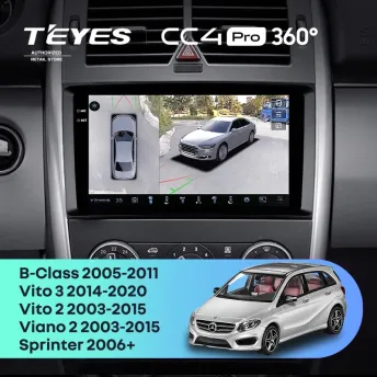 Штатная магнитола Teyes CC4 Pro 360 8/128 Mercedes-Benz B-Class T245 (2005-2011)