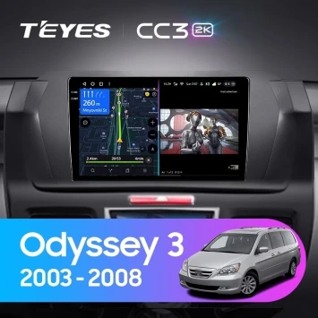 Штатная магнитола Teyes CC3 2K 6/128 Honda Odyssey 3 RL3 RL4 (2003-2008)