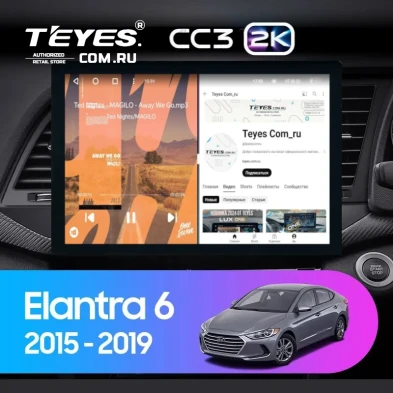 Штатная магнитола Teyes CC3 2K 4/32 Hyundai Elantra 6 (2015-2018) Тип-B (13")