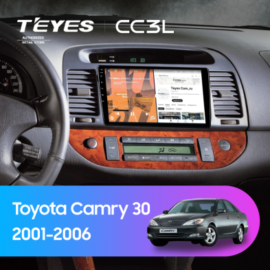 Штатная магнитола Teyes CC3L 4/64 Toyota Camry 5 XV 30 (2001-2006) (черная)