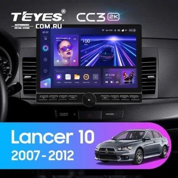 Штатная магнитола Teyes CC3 2K 6/128 Mitsubishi Lancer 10 CY (2007-2012) Тип-B (13" с кнопками)