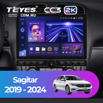 Штатная магнитола Teyes CC3 2K 6/128 Volkswagen Sagitar (2019-2024) (13" с кнопками)