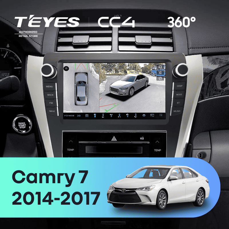 Штатная магнитола Teyes CC4 360 8/128 Toyota Camry 7 XV 50 55 (2014-2017) F3 с кнопками