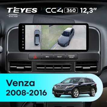 Штатная магнитола Teyes CC4 12.3" 360 8/128 Toyota Venza (2008-2016) (для авто без JBL)
