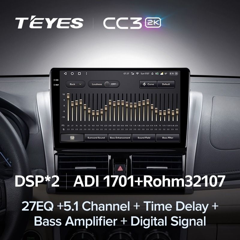 Штатная магнитола Teyes CC3 2K 4/32 Toyota Vios XP150 (2013-2020)