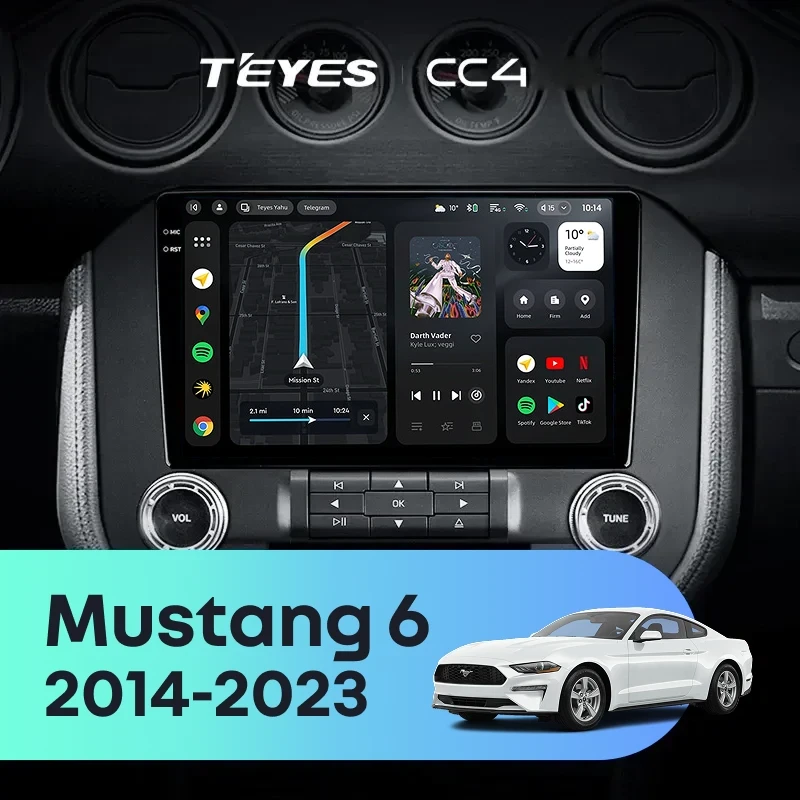 Штатная магнитола Teyes CC4 6/64 Ford Mustang VI S550 (2014-2023) F2