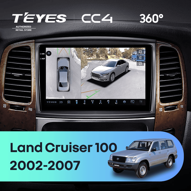 Штатная магнитола Teyes CC4 360 6/64 Toyota Land Cruiser LC 100 / LC 105 (2002-2007) Тип-A