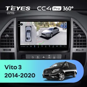 Штатная магнитола Teyes CC4 Pro 360 8/128 Mercedes-Benz Vito 3 W447 (2014-2020)