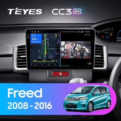 Штатная магнитола Teyes CC3 2K 360 6/128 Honda Freed 1 (2008-2016) F1 Правый руль