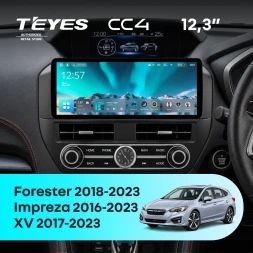 Штатная магнитола Teyes CC4 12.3" 8/128 Subaru Impreza 5 (2016-2023) Правый руль