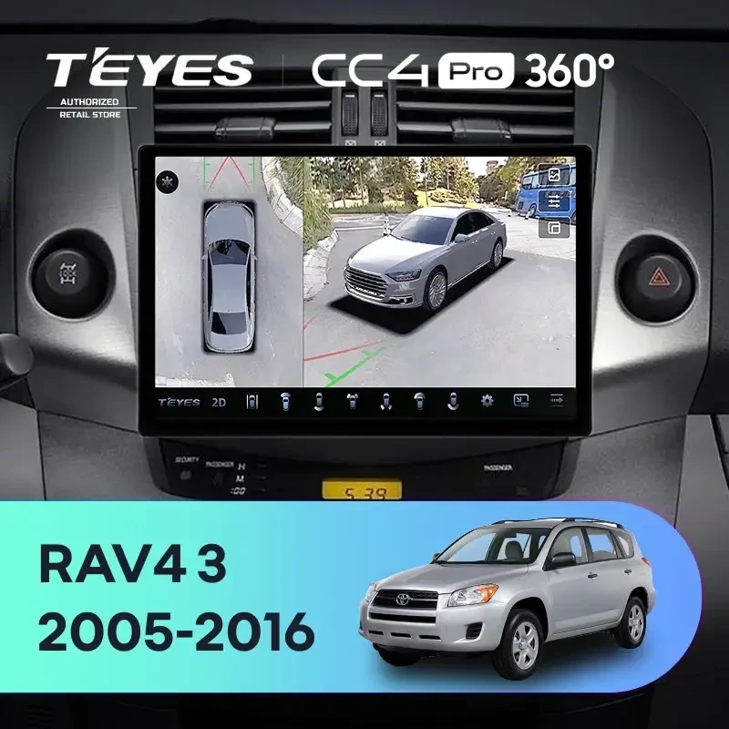 Штатная магнитола Teyes CC4 Pro 360 12/256 Toyota RAV4 3 XA30 (2005-2016) F1 (11")