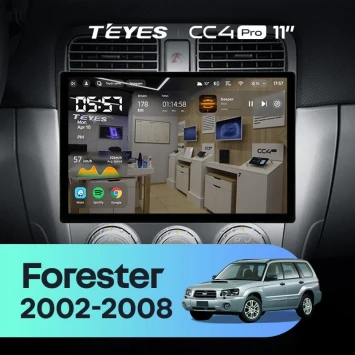 Штатная магнитола Teyes CC4 Pro 8/128 Subaru Forester SG (2002-2008) (11")