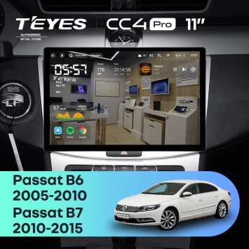 Штатная магнитола Teyes CC4 Pro 8/128 Volkswagen Passat B7 (2010-2015) (11")