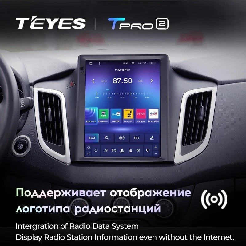 Штатная магнитола Tesla style Teyes TPRO 2 4/64 Hyundai Creta (2015-2019)