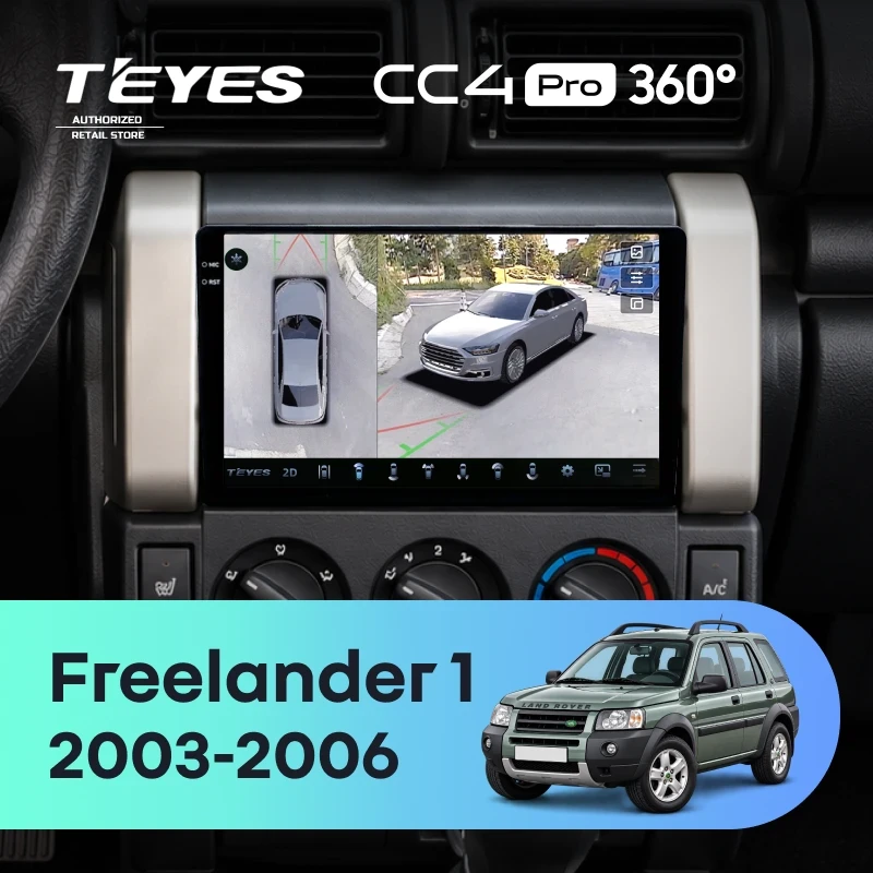 Штатная магнитола Teyes CC4 Pro 360 8/128 Land Rover Freelander 1 (2003-2006)